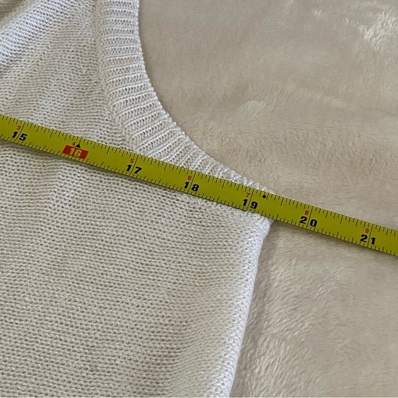 J. JILL / Linen Blend Knit Sleeveless Waterfall Cardigan Size M - Picture 7 of 9